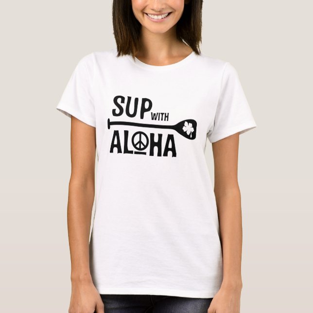 Camiseta SUP de Wahine com Aloha o T (Frente)