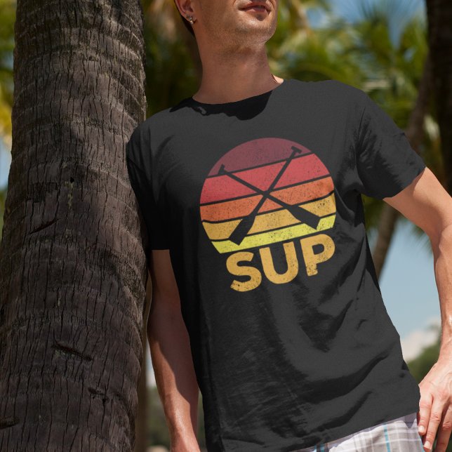 Camiseta SuP Retro Padding Sunset (Retro sunset vibes meet SUP passion on our tee!)