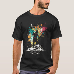 Camiseta Sup Splash Stand Up Paddler Paddler Boat Retro Sta