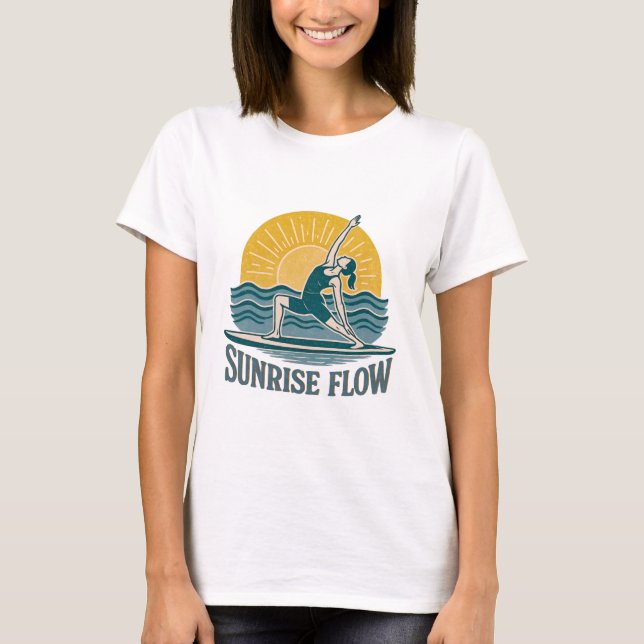 Camiseta SUP Sunrise Flow Paddleboard Yoga | Graphic Print (Frente)