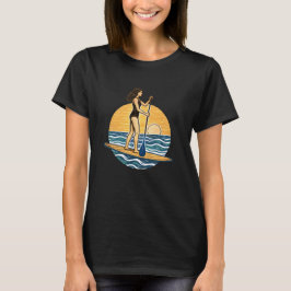 Camiseta SUP Sunset Paddle | Paddleboard Beach Graphic