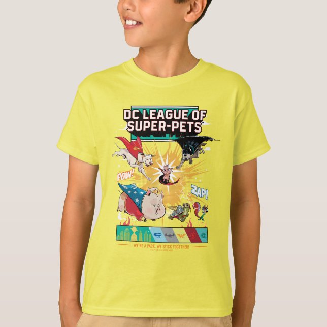 Camiseta Super-Animais: Somos uma Matilha, Ficamos Juntos! (Frente)