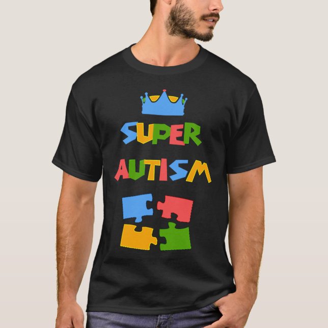 Camiseta Super Autism Autism Awareness Design (Frente)
