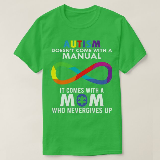 Camiseta Super Autismo Mãe Que Nunca Desiste (Frente do Design)