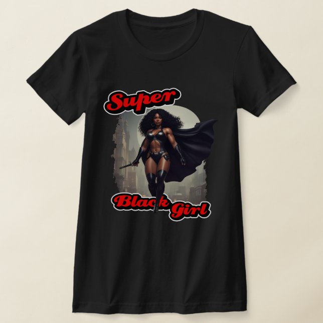 Camiseta SUPER BLACK GIRL Action Hero (Postura )