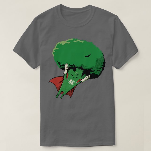 Camiseta Super Broccoli Vegan Hero por Tobe Fonseca (Frente do Design)