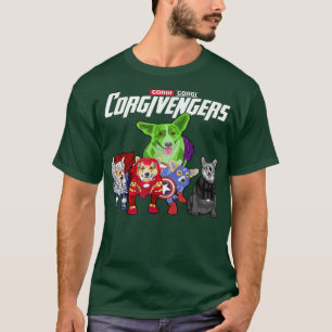 Camiseta Super Cachorros Corgivengers Montam Cachorro de Co