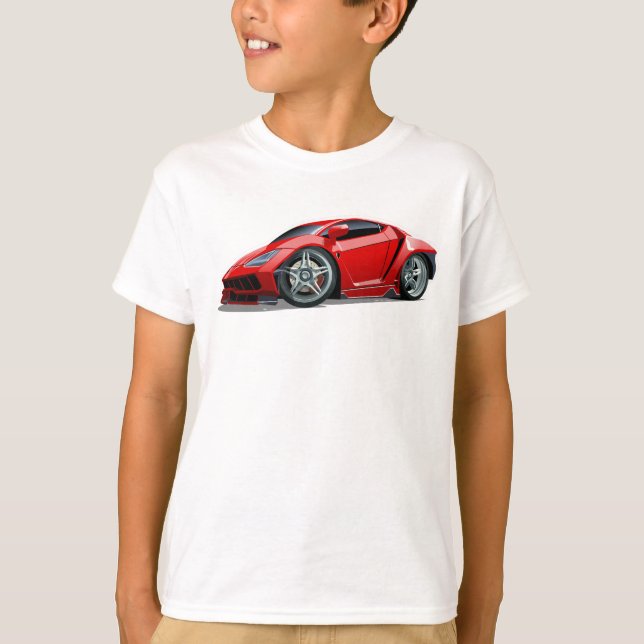 Camiseta Super carro de desenho animado (Frente)
