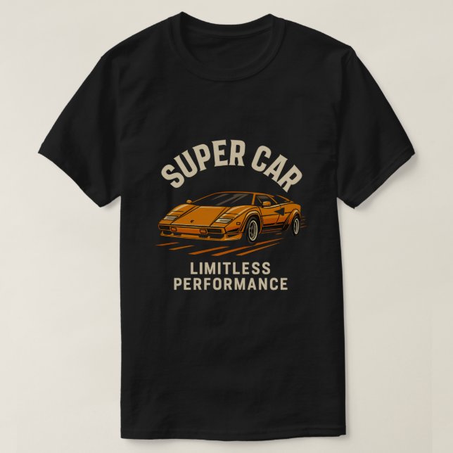 Camiseta Super Carro - Desempenho Limitado (Frente do Design)