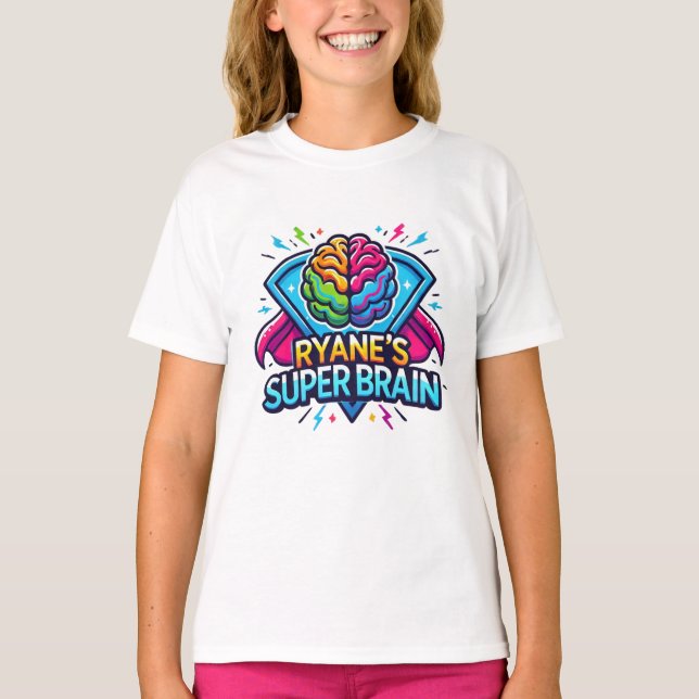 Camiseta Super Cérebro de Ryane - Raça para a Esperança (Frente)