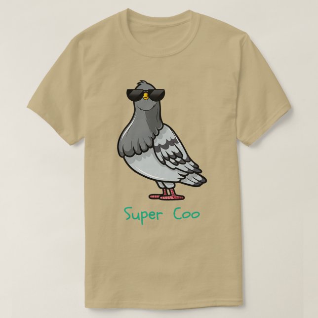 Camiseta Super Coo A Cool Pigeon Design 1 (Frente do Design)