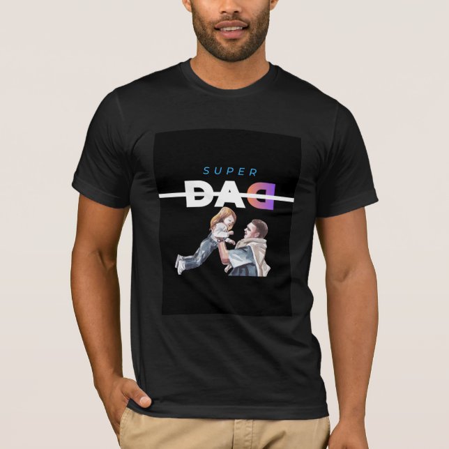 Camiseta Super Dad Father’s Day Family Love DESIGN (Frente)