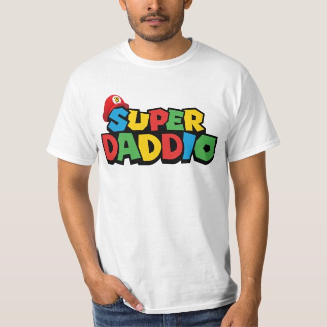 Camiseta Super Daddio para melhor pai (Frente)