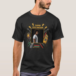Camiseta Super Electrician Custom Photo T-Shirt