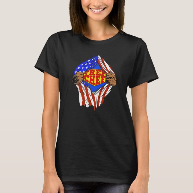 Camiseta Super Emprego de Chef Herói de Preparo (Frente)