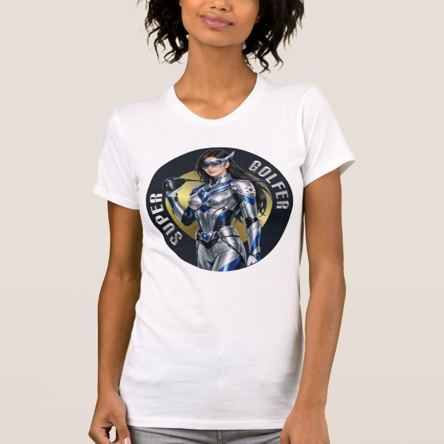 Camiseta Super Golfer Woman's Golf T-Shirt (Frente)