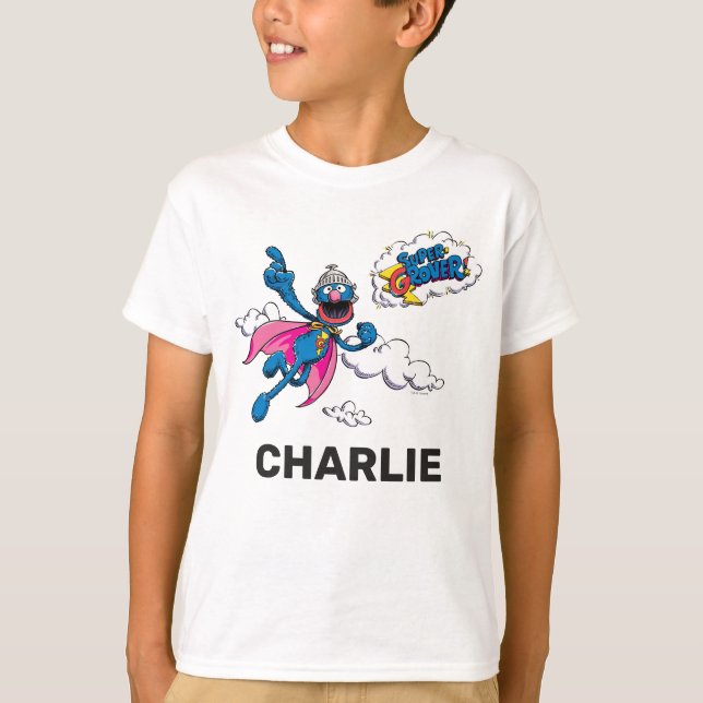 Camiseta Super Grover de Vintage Personalizado (Frente)