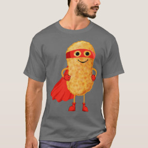 Camiseta Super Hero Chicken Nuggets Engraçados Homem-Nugget