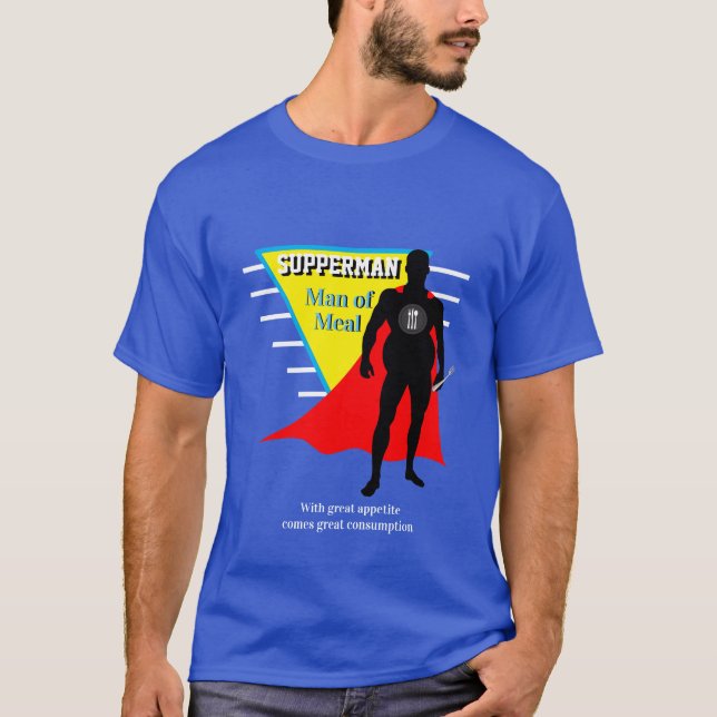 Camiseta Super Hero SUERMAN DE T-Shirt de farinhas (Frente)