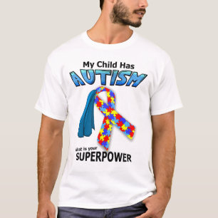 Camiseta Super-herói Autismo - Superpotência - Camisa-T Luz