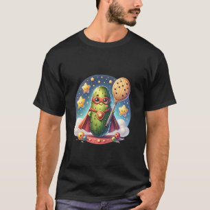 Camiseta Super-Herói Bonito do Pickleball Super-Herói