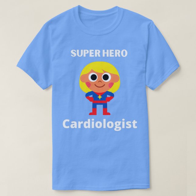 Camiseta super-herói cardiologista (Frente do Design)
