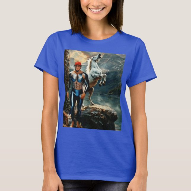 Camiseta Super-herói & Cavalo Branco (Frente)