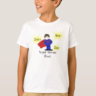 Camiseta Super Herói com Palavras de Ação