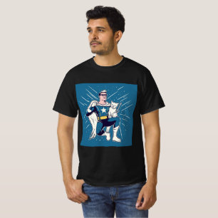 Camiseta Super-herói com seu gato