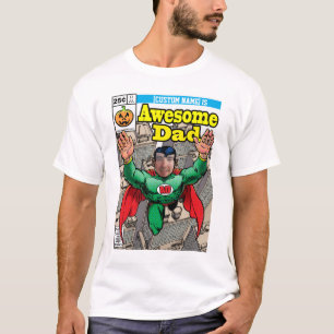 Camiseta Super-herói customizável do estilo cómico