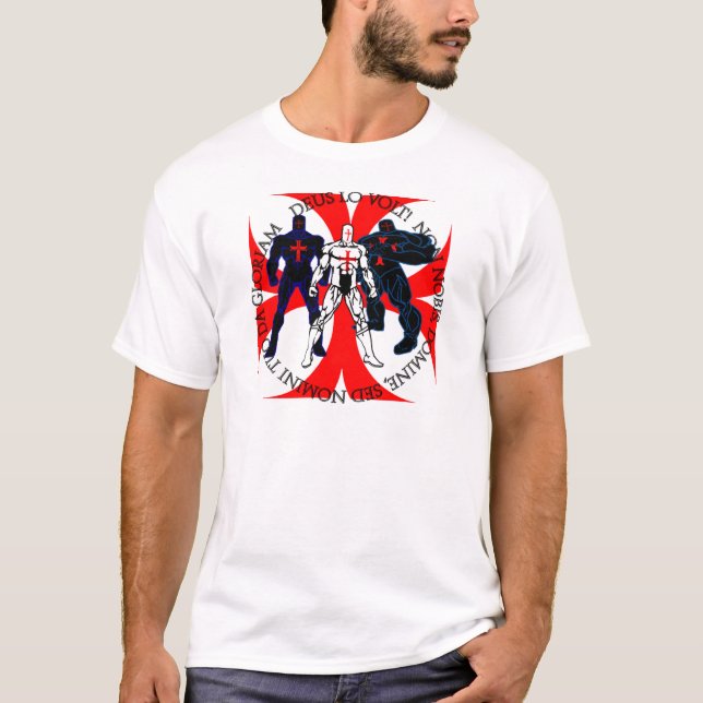 Camiseta Super-herói de Templar (Frente)