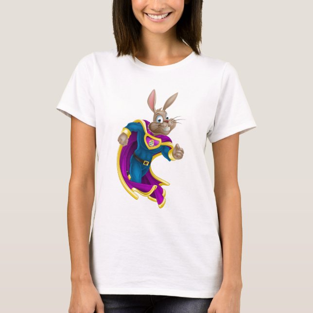 Camiseta Super-herói do coelhinho da Páscoa (Frente)