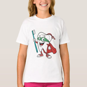 Camiseta Super Herói do Dente   Lutador Contra Cáries Crian