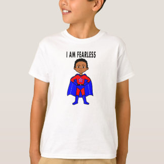Camiseta Super-herói EU SOU t-shirt SEM MEDO para meninos
