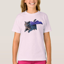 Camiseta Super-herói Fofo British Shorthair