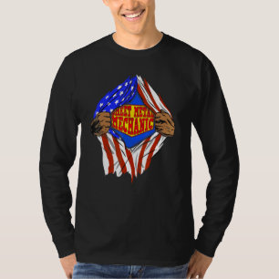 Camiseta Super Herói Mecânico de Chapas de Metal Emprego 1