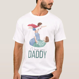 Camiseta Super-herói Pai e Filho Eu Amo Você Papai