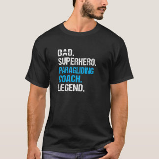 Camiseta Super-herói pai Paraglsing Coach Engraçado Humor P