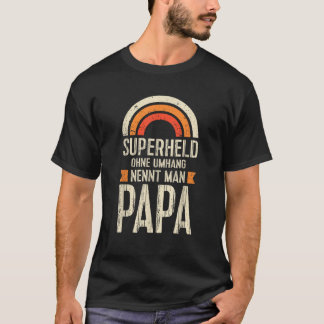 Camiseta super-herói pai sem capa no dia do pai alemão