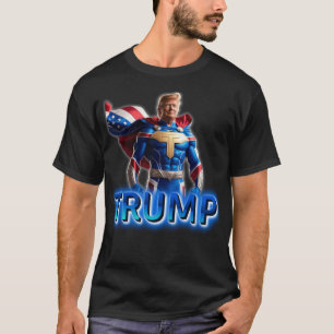 Camiseta Super-herói Trump: Design de Poder Patriótico 2025