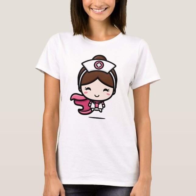 Camiseta Super-heroína médica feminina (Frente)