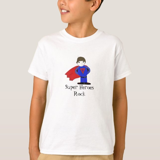 Camiseta Super Heróis Rock (Frente)