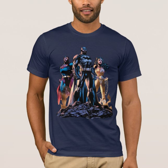 Camiseta Super-homem, Batman e Trindade Maravilha (Frente)