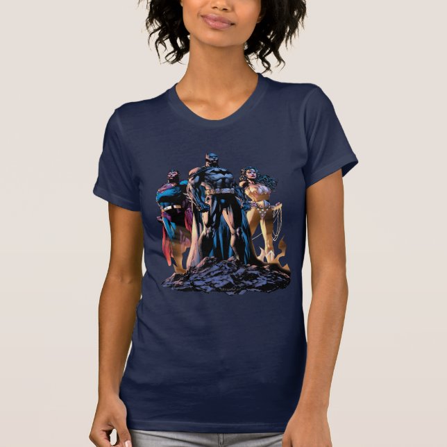 Camiseta Super-homem, Batman e Trindade Maravilha (Frente)