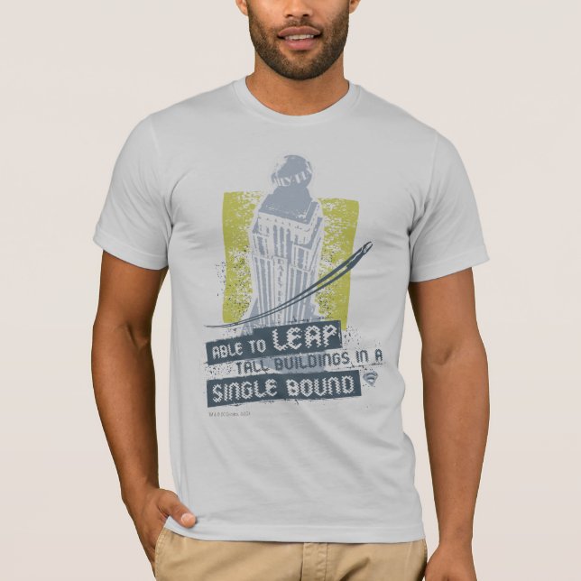 Camiseta Super-Homem Capaz de Saltar Edifícios Altos (Frente)
