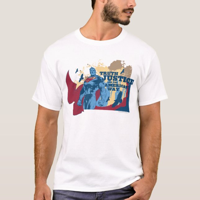 Camiseta Super-Homem com aves (Frente)