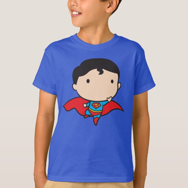 Camiseta Super-Homem de Chibi de Dois Lados (Frente)