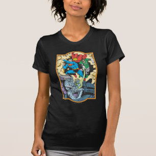 Camiseta Super-homem e Lanterna Verde Lutam Contra o Brain
