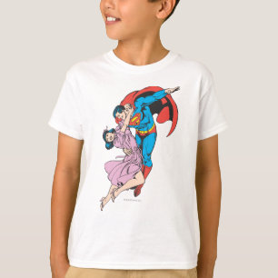 Camiseta Super-Homem e Lois a Rosa