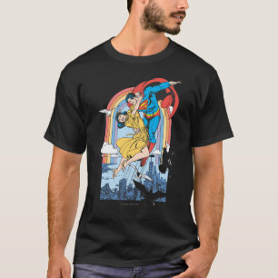 Camiseta Super-Homem e Lois em Amarelo